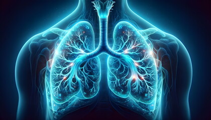 Celebrate World Bronchiectasis Day with this detailed illustration of human lungs, highlighting the intricate bronchial tree. 