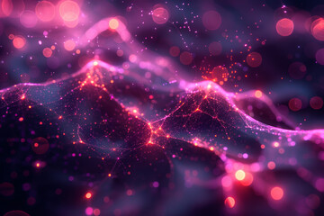 Fototapeta premium Digital background for tech, AI, neural networks, data, audio, graphics