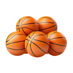 Fototapeta premium basketball ball, isolated on transparent background Remove png, Clipping Path, pen tool