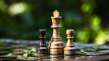 The Kings Gambit: A Chessboard Amidst Lush Greenery