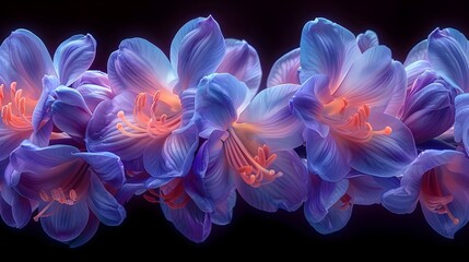 Enchanting Hyacinth Flower:Graceful Petals,Vibrant Purple Hues,Soft Natural Lighting