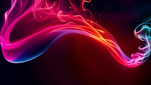抽象的でカラフルな煙. Abstract and Colorful Smoke. AI generated.
