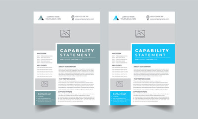 Obraz premium Capability Statement Template Design.