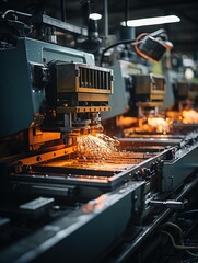 sparks from a grinder