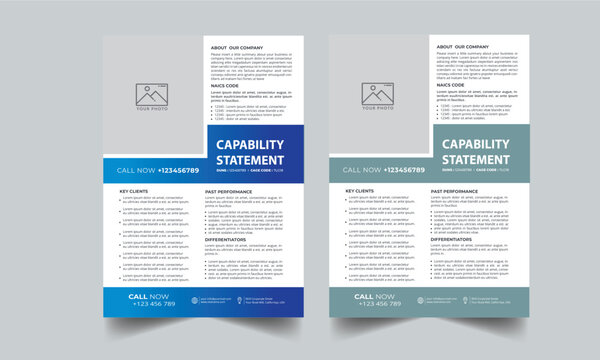 Capability Statement Template Design.