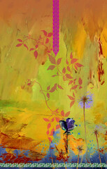 Naklejka premium Suit Kurtid Digital Design Motif Colorful Stock Illustration