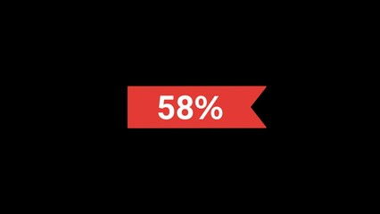 58 Percent  Price Label Animation