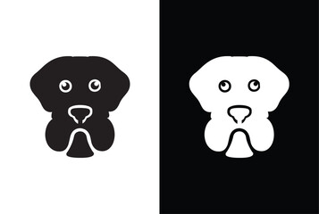Pet dog icon symbol template for graphic and web design collection logo vector illustration. Vector icon in black and white style on white black background