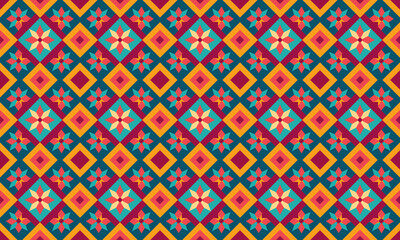 Eclectic Design Geometric Shapes Seamless Pattern for Wallpaper Background