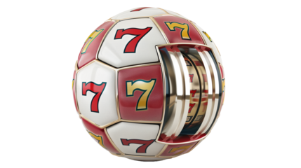football with casino slot machine reels built into it