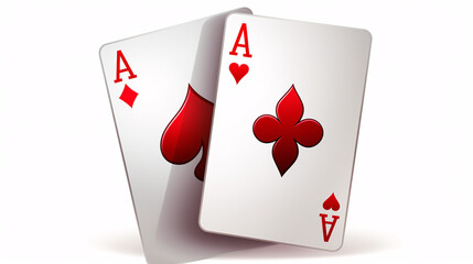 Obraz premium playing cards two aces, poker