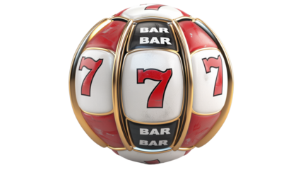 football with casino slot machine reels built into it