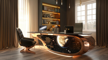 Space Explorer's Study Desk Theme