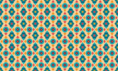 Eclectic Design Geometric Shapes Seamless Pattern for Wallpaper Background