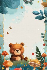 Kindergarten Children Memo Paper Template, Generative AI