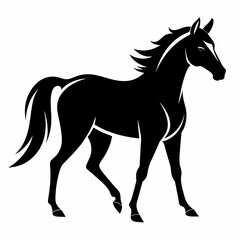 horse silhouette vector