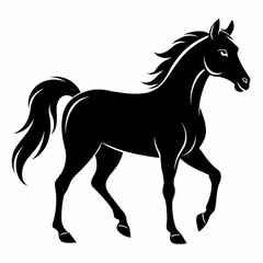 Obraz premium horse silhouette isolated on white