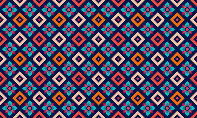 Eclectic Design Geometric Shapes Seamless Pattern for Wallpaper Background
