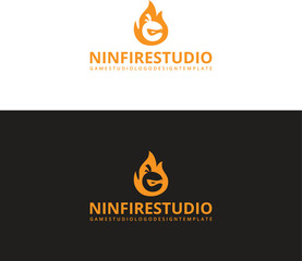 Creative modern game logo design template