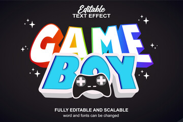 GAME BOY EDITABLE TEXT EFFECT VECTOR FILE