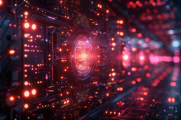 Digital background for tech, AI, neural networks, data, audio, graphics