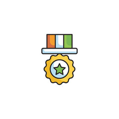 Medal icon design with white background stock illustration