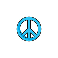 Peace Symbol icon design with white background stock illustration