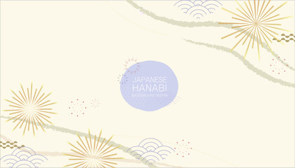 和柄・花火柄の背景素材