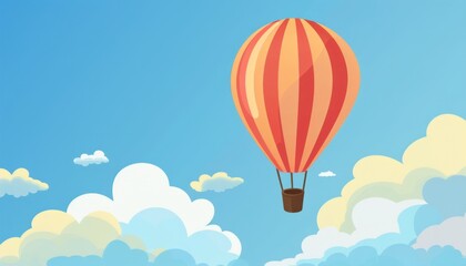 Naklejka premium Up, Up, and Away: A Spectacular Sky Journey