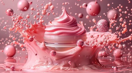 pink ice cream