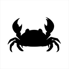 Cute crab silhouette isolated on white background. Cute crab icon vector illustration design.