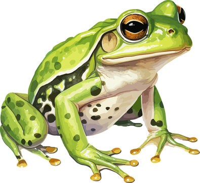 recommend clip art: Watercolor frog clipart design illustration