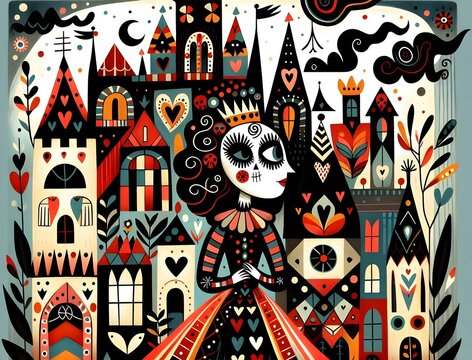 d&iacute;a de los muertos, pintura facial, arte, arte g&oacute;tico, bruja, calabaza, cuervo, murci&eacute;lago, embrujo, p&oacute;cima, hada, calavera, ilustraci&oacute;n, cuento, storybook, retrato, cara, mu&ntilde;eca, fantas&iacute;a, estilo, zo