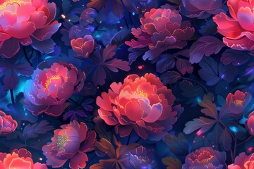 Obraz premium A stunning seamless botanical centric pattern for versatile usage