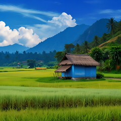 Obraz premium Breathtaking panorama of morning wild nature high in mountains