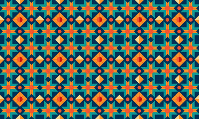 Brutalist Design Geometric Shapes Seamless Pattern for Wallpaper Background