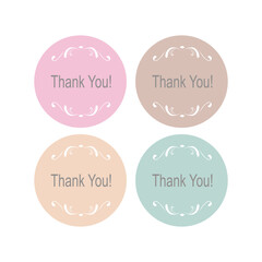 Wedding Day Ornamental Luxury Labels Set isolated on White