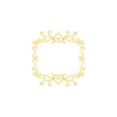 Wedding Day Ornamental Luxury Labels Set isolated on White