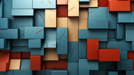 Vibrant abstract jigsaw illustration with bold lines, flat texture, high detail, and dynamic shapes.