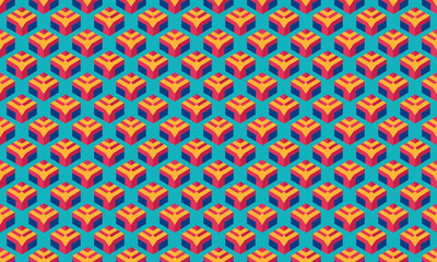 Brutalist Design Geometric Shapes Seamless Pattern for Wallpaper Background