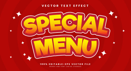 Special Menu editable text effect Template suitable for restaurant food menu