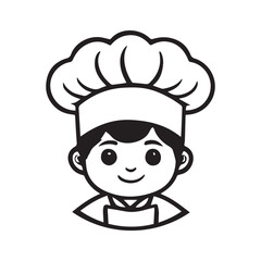 Cartoon Chef Character in Uniform Illustration