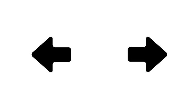 Motion icon arrow with alpha background. Perfect for clip video elements.