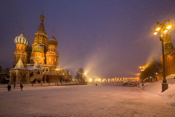 Saint Basil Cathedral on Red Square in Moscow