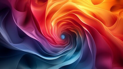 Obraz premium Intersecting waves of color, with each wave in a different gradient, creating a sense of motion and fluidity. Minimal and Simple,