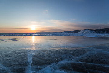 Ice of Lake Baikal