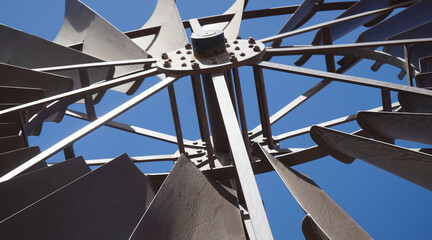 Close up of Big Wheel against blue sky