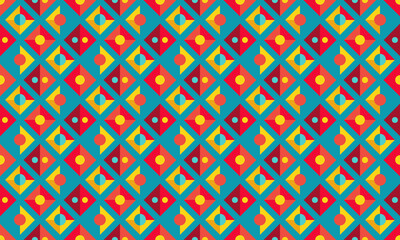 Brutalist Design Geometric Shapes Seamless Pattern for Wallpaper Background