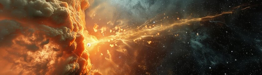 3D Model Abstract Art of Celestial phenomenon abstract sculpture of intense gamma ray bursts