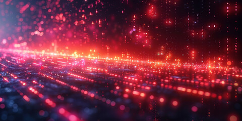 Obraz premium Digital background for tech, AI, neural networks, data, audio, graphics